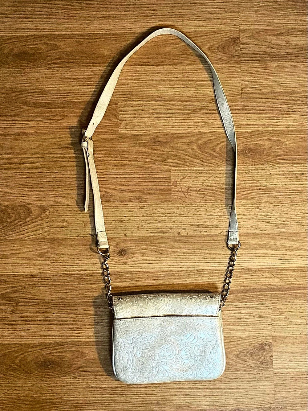 Guess Silver Studded Crossbody Bag